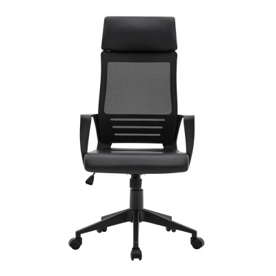 CF2500 Πολυθρόνα Γραφείου Διευθυντή Mesh Μαύρο - Pu Μαύρο